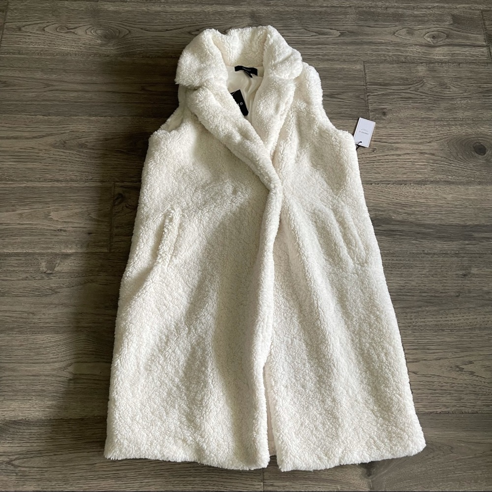 Faux Shearling Duster Vest Forever21 Premium Label